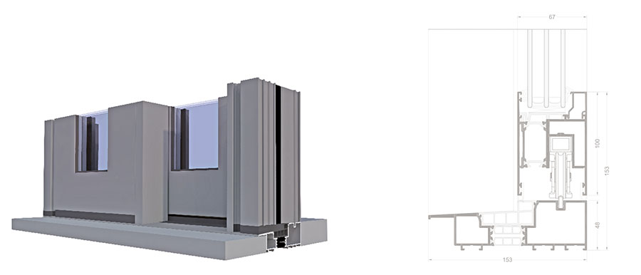 SYSTEMY PRZESUWNE ALUMINIOWE